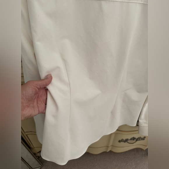 Cinq à Sept Isabelle Ruched Front Shirt Ivory Color Size Large NWT - Picture 13 of 15